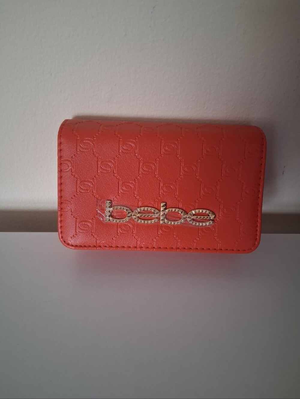 bebe Coral Quilted Card Holder Wallet